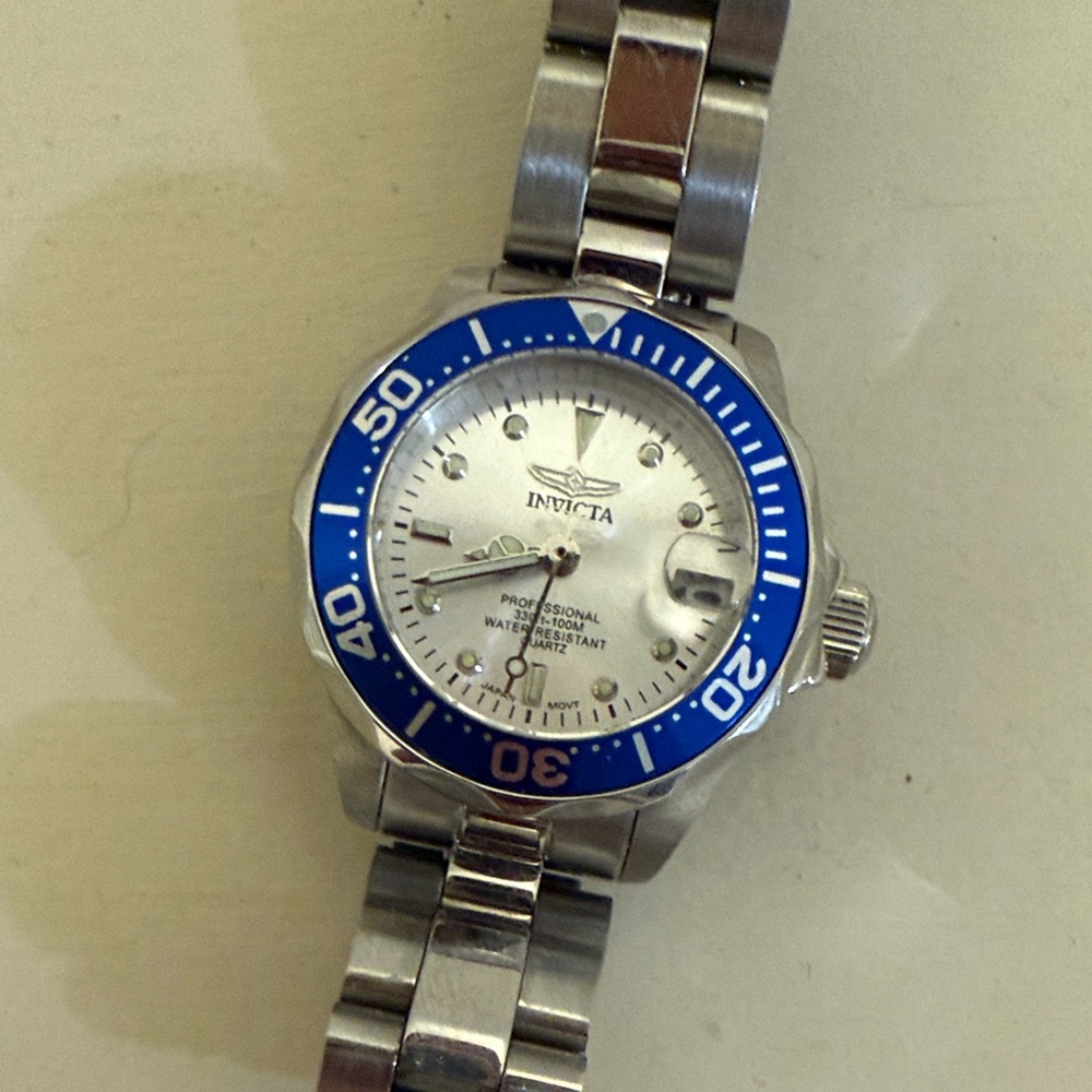 Invicta Blue and Silver Dive Watch